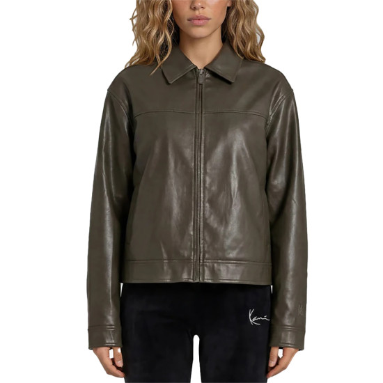 Karl Kani Γυναικείο μπουφάν OG PU Leather Boxy Jacket